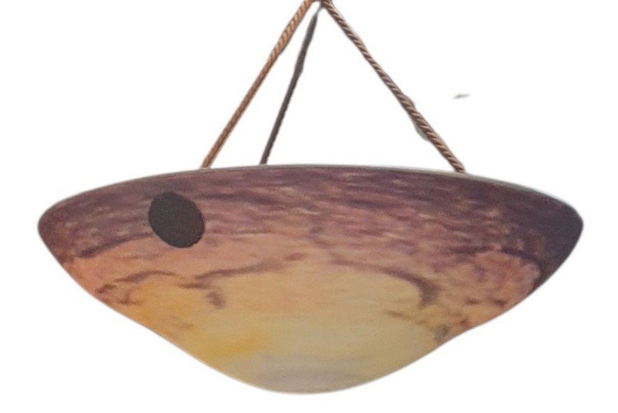 Suspension lustre Muller frères Diamètre 40 cm circa 1930-photo-3