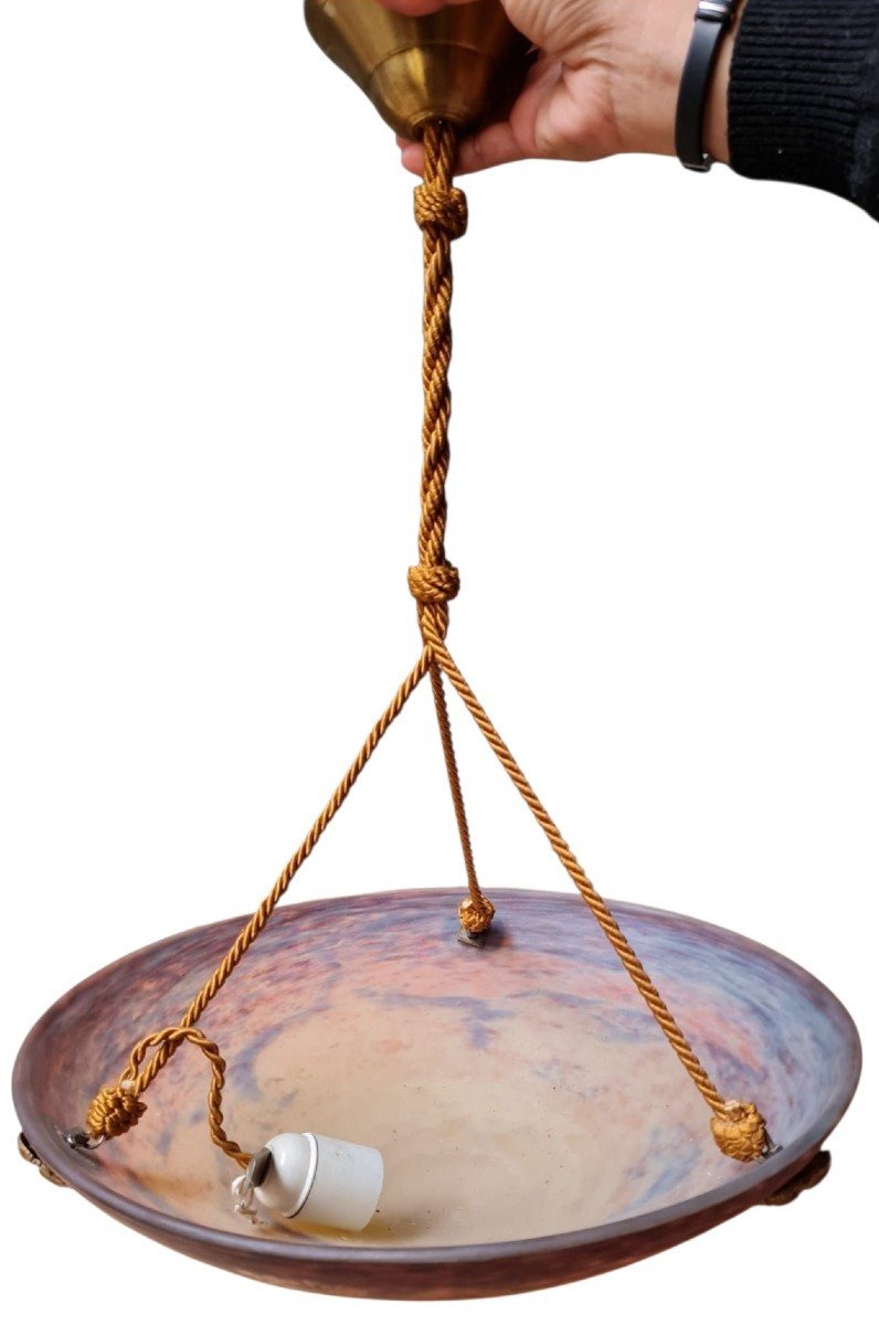 Suspension lustre Muller frères Diamètre 40 cm circa 1930