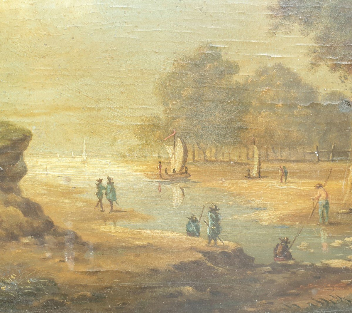 Dutch School 18th Century Departure To War Dutch Soldiers-photo-1