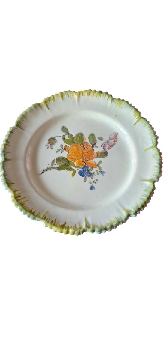 3 Plates 18th Century Bordeaux Earthenware Boyer-photo-2