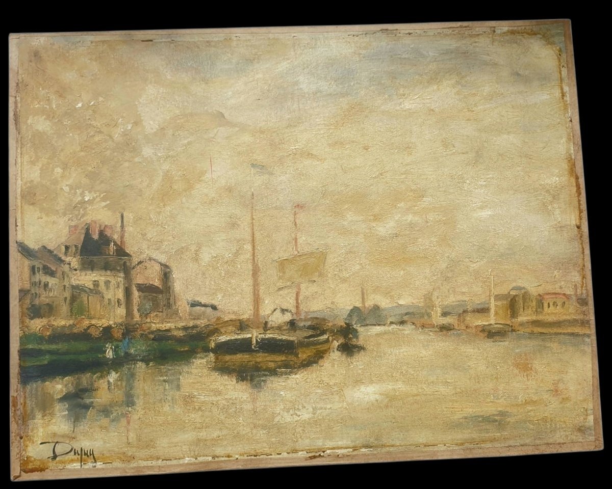Albert Dupuy marine bord de Seine entrée au port -photo-2