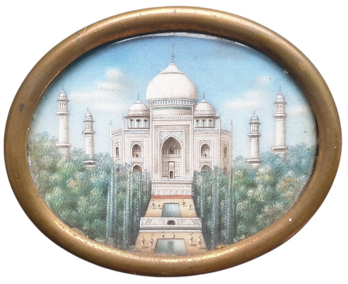 Exceptional ensemble de six miniatures de l'École de la Compagnie Inde époque Moghole  Raj Brit-photo-3