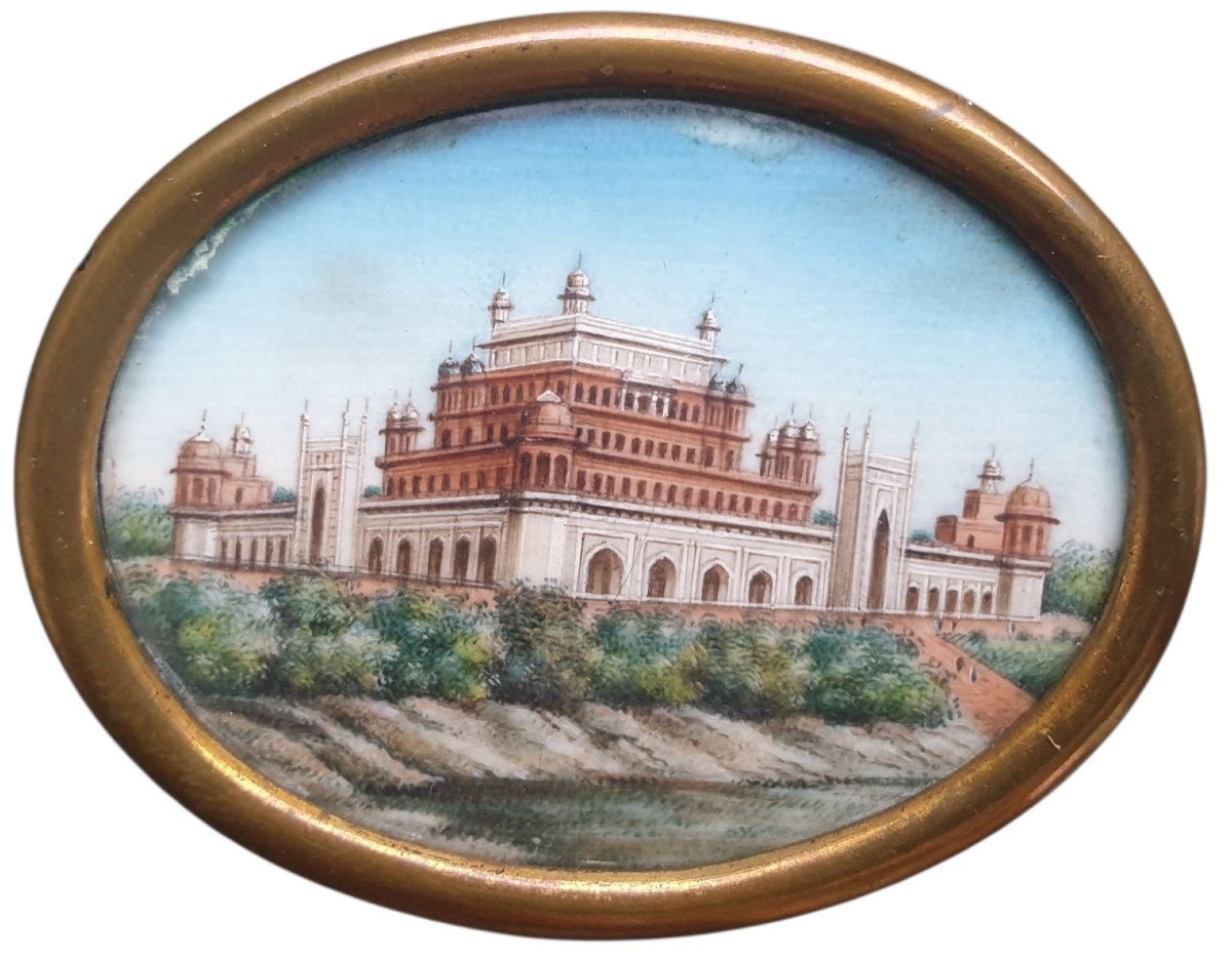 Exceptional ensemble de six miniatures de l'École de la Compagnie Inde époque Moghole  Raj Brit-photo-4