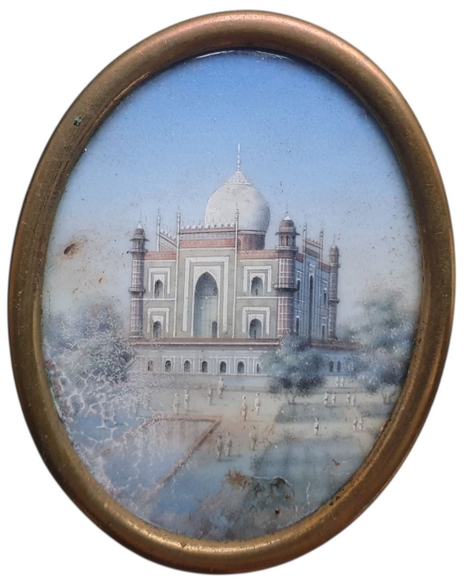 Exceptional ensemble de six miniatures de l'École de la Compagnie Inde époque Moghole  Raj Brit-photo-2