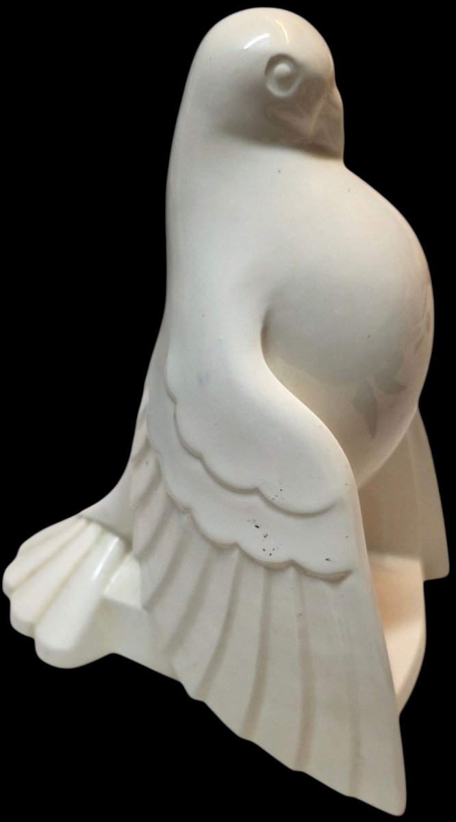 Charles Catteau Boch Frères Keramis pigeon  Art Déco circa 1930-photo-2