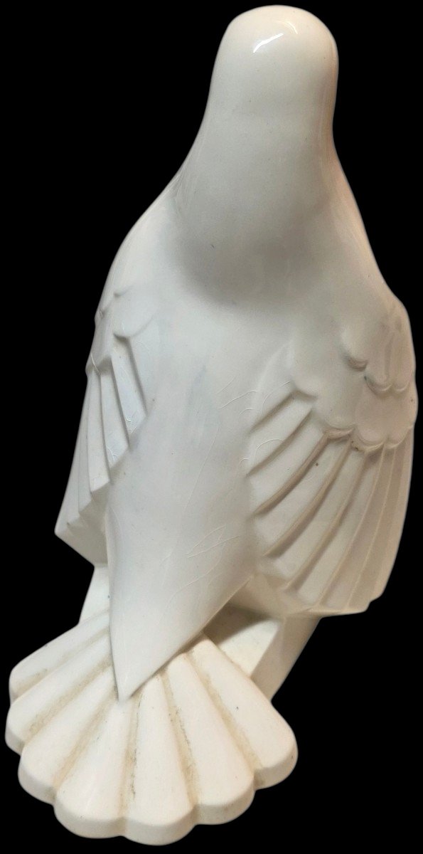 Charles Catteau Boch Frères Keramis pigeon  Art Déco circa 1930-photo-2
