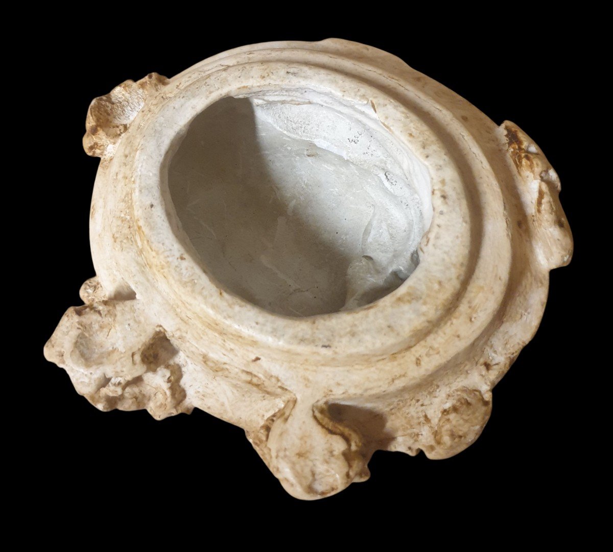 Chope dans le goût de François Duquesnoy terre cuite blanche le triomphe de Silène ht 37 cm -photo-6