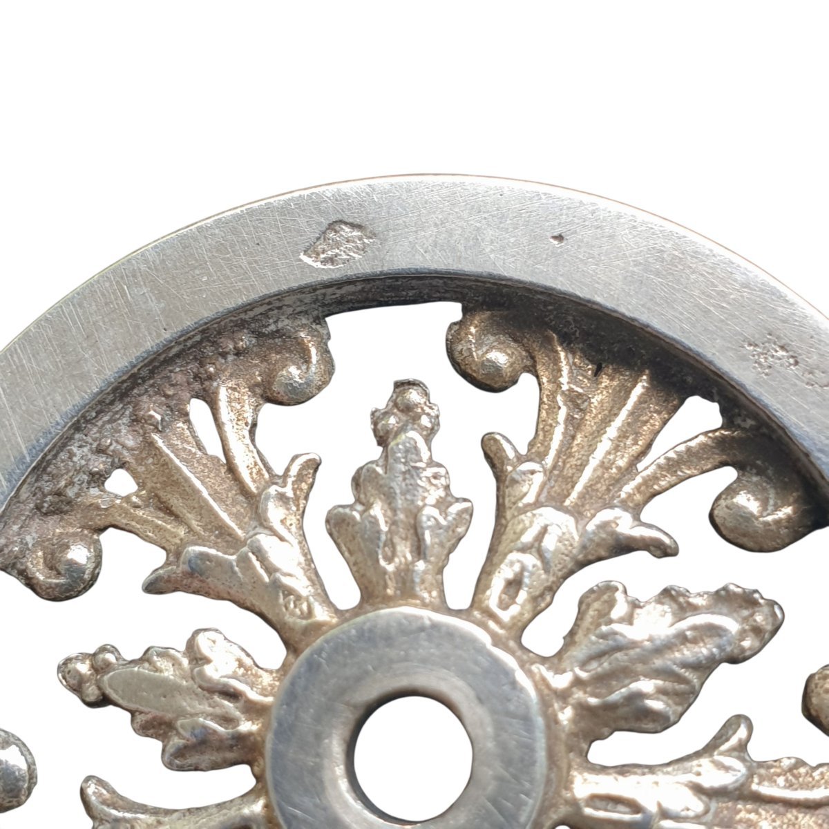 Miniature Table Centerpiece Featuring A Chariot With Putti, Made Of Solid Silver, Rocaille Style, Late 19th Century-photo-3