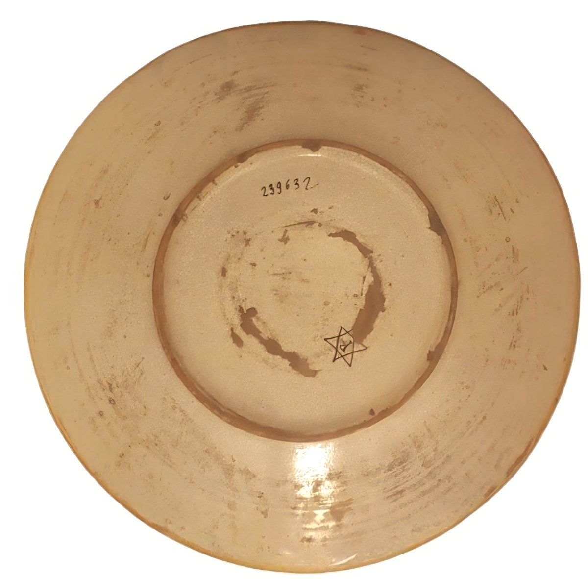 Ancien plat Majolique portrait de François Clouet XIXeme-photo-3