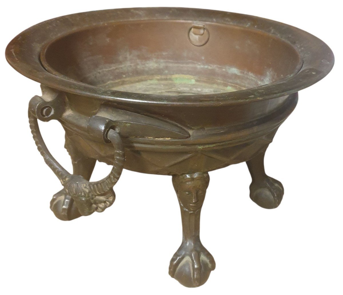 Important brasero jardiniere en bronze XIXeme -photo-4