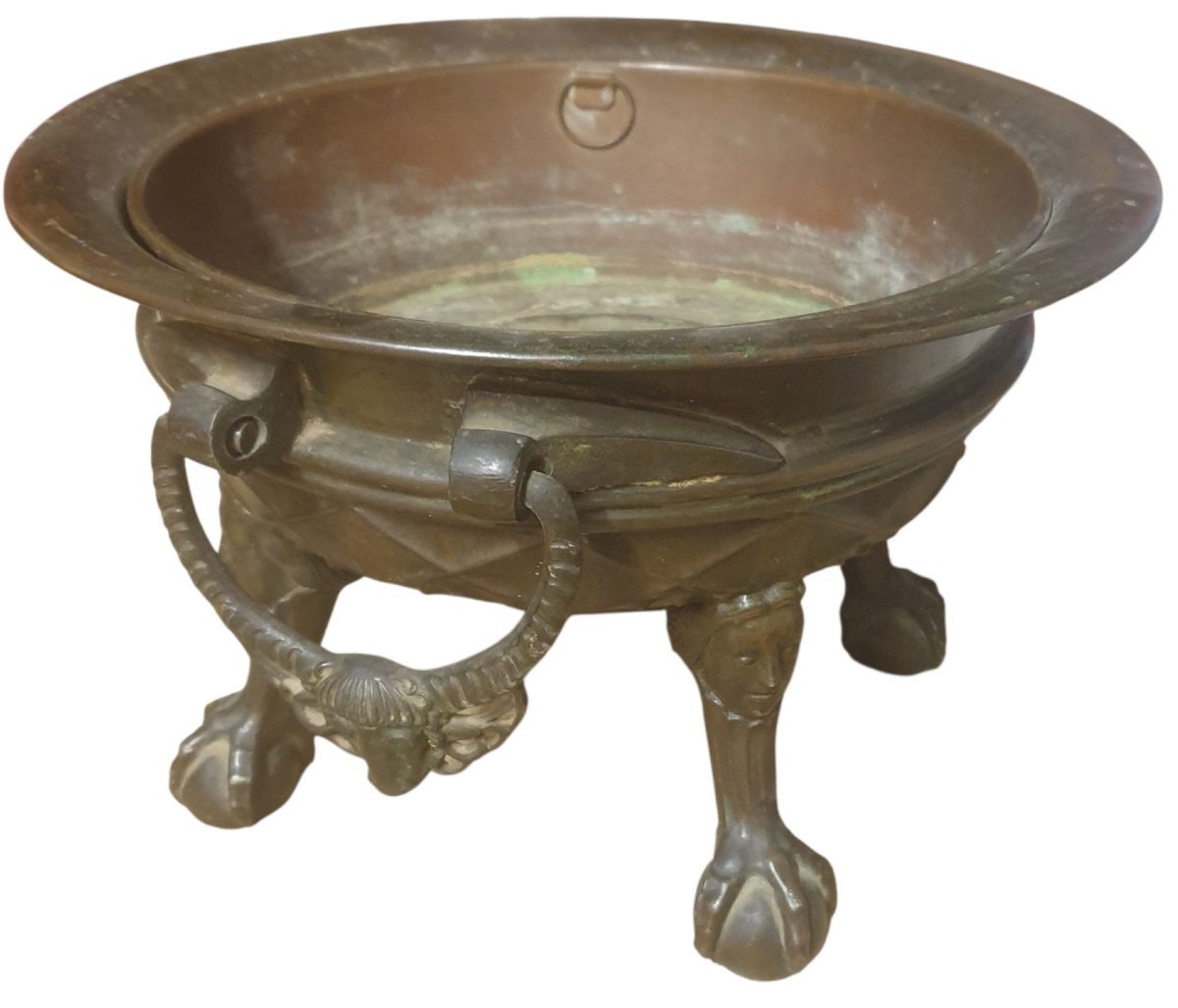 Important brasero jardiniere en bronze XIXeme -photo-2