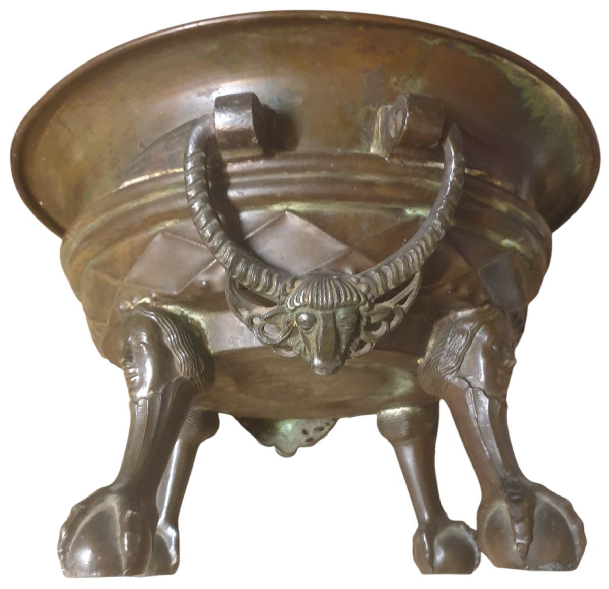 Important brasero jardiniere en bronze XIXeme 