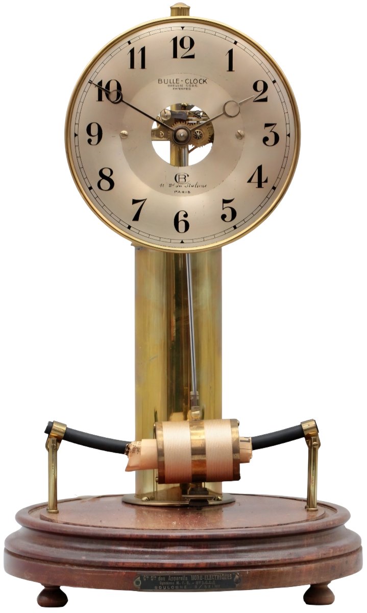Bulle Clock: Magnetic Skeleton Brass Clock With Perpetual Movement -photo-1