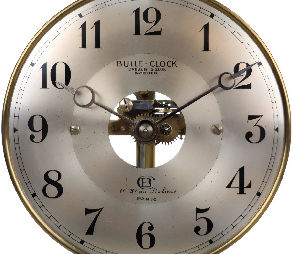 Bulle Clock: Magnetic Skeleton Brass Clock With Perpetual Movement -photo-3