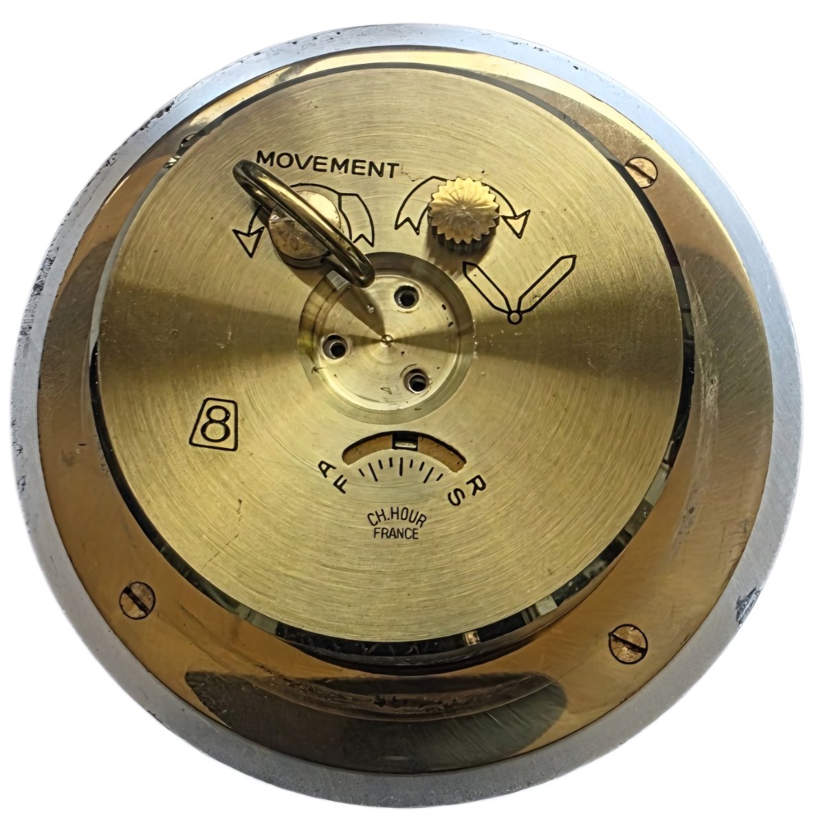 Horloge Pendule de table vintage en Cristal de SCHNEIDER  Années 1950/1960-photo-3