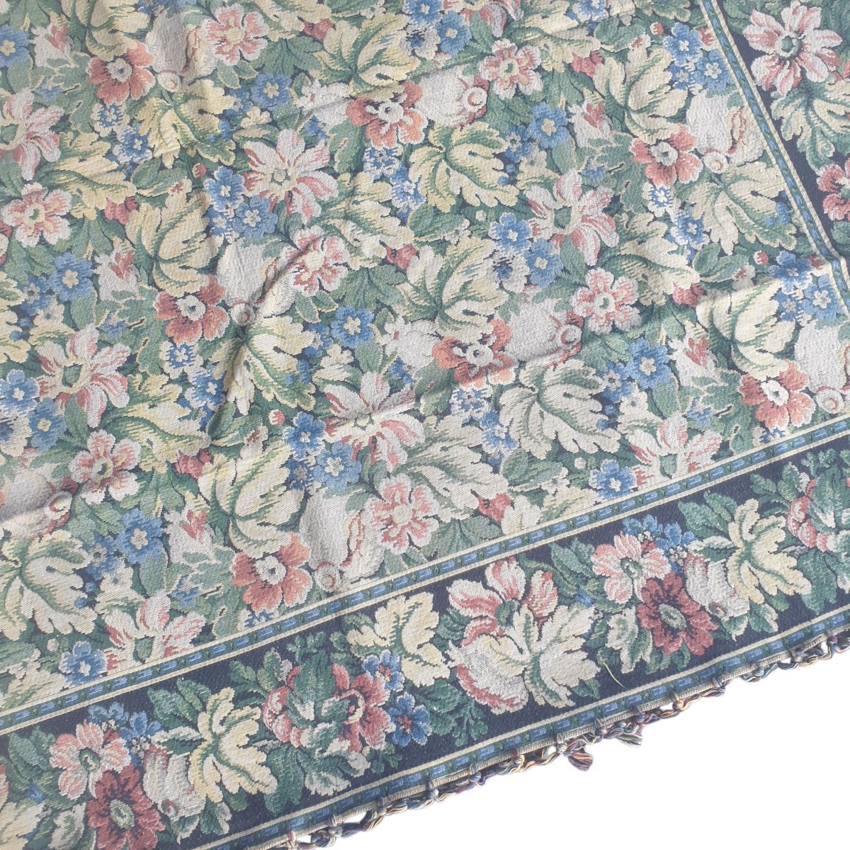 Grande Nappe Tapisserie Vintage Style Gobelins hors Franges 170 cm x 150 cm-photo-3