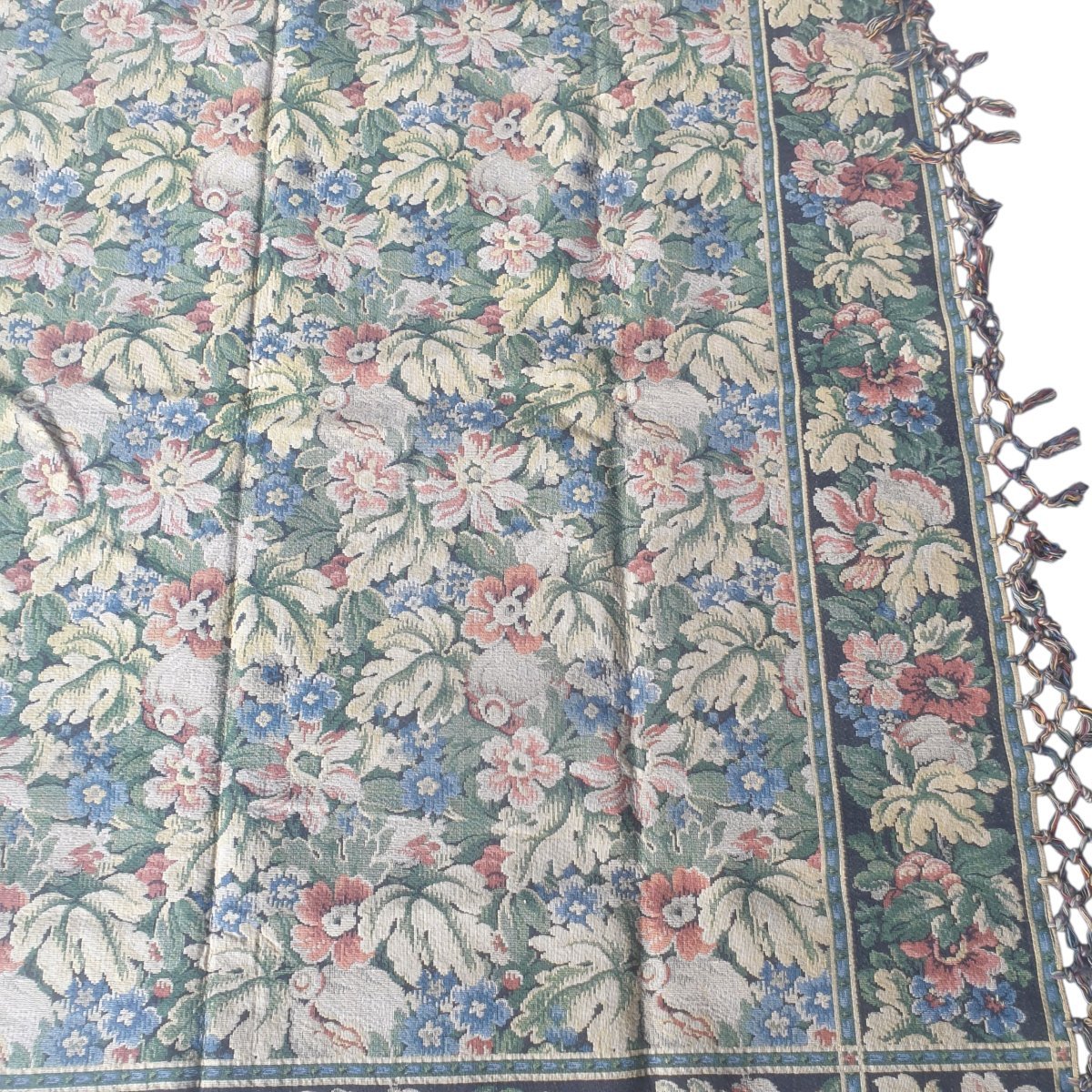 Grande Nappe Tapisserie Vintage Style Gobelins hors Franges 170 cm x 150 cm-photo-1
