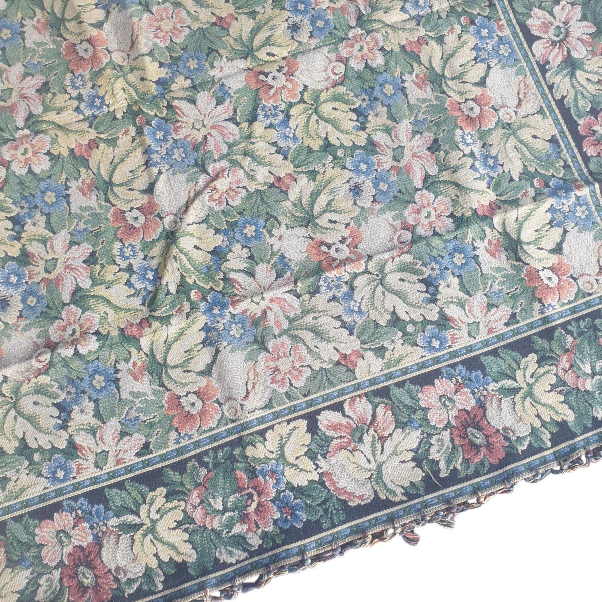 Grande Nappe Tapisserie Vintage Style Gobelins hors Franges 170 cm x 150 cm-photo-3