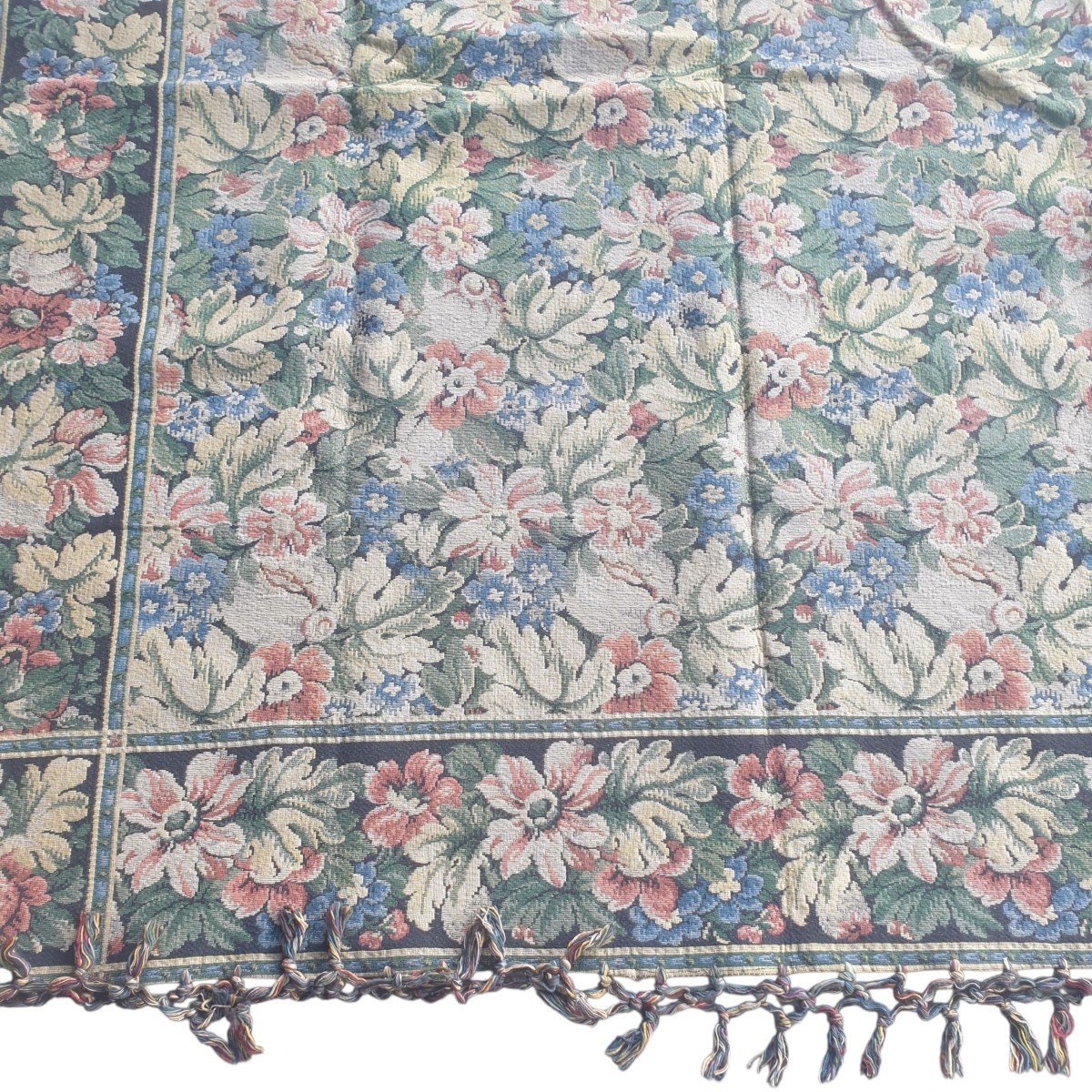 Grande Nappe Tapisserie Vintage Style Gobelins hors Franges 170 cm x 150 cm-photo-5