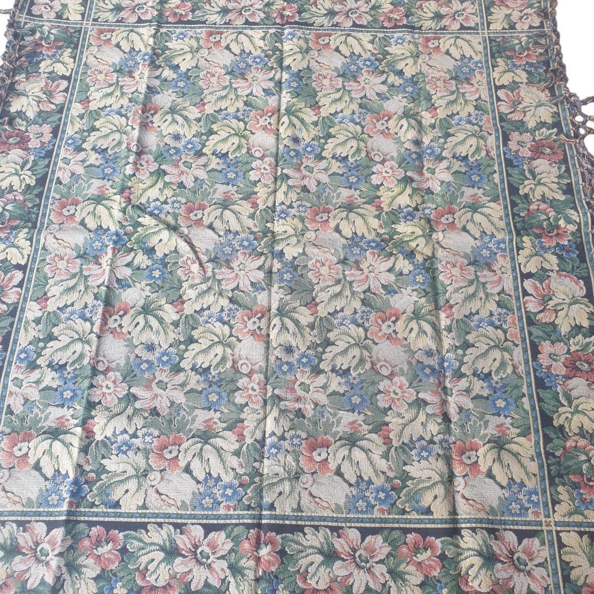 Grande Nappe Tapisserie Vintage Style Gobelins hors Franges 170 cm x 150 cm