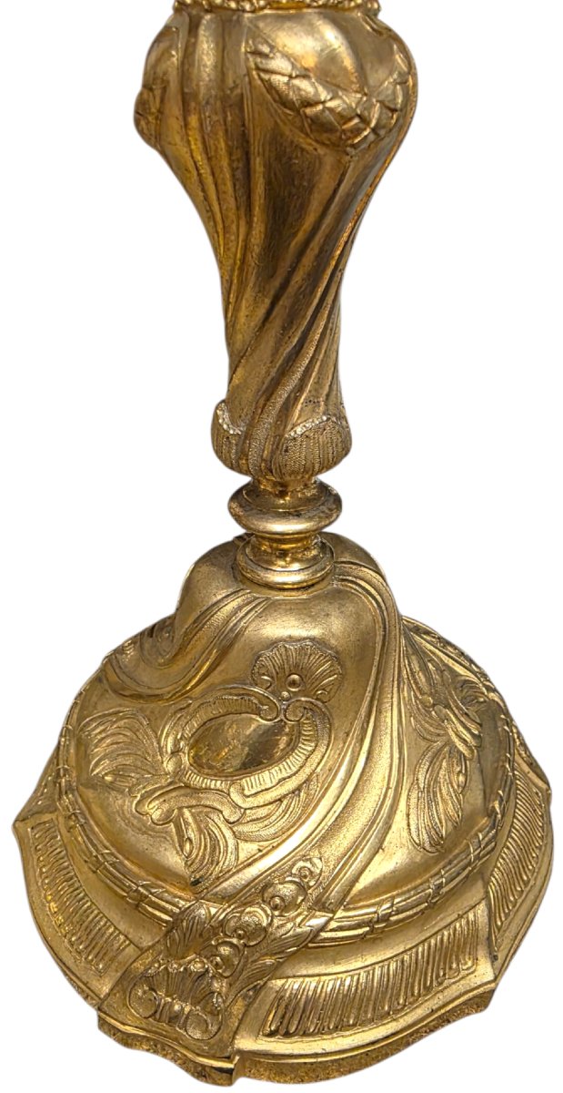  Paire de Candélabres Convertibles Style Louis XV Bronze Doré État Parfait une somptueuse paire-photo-7