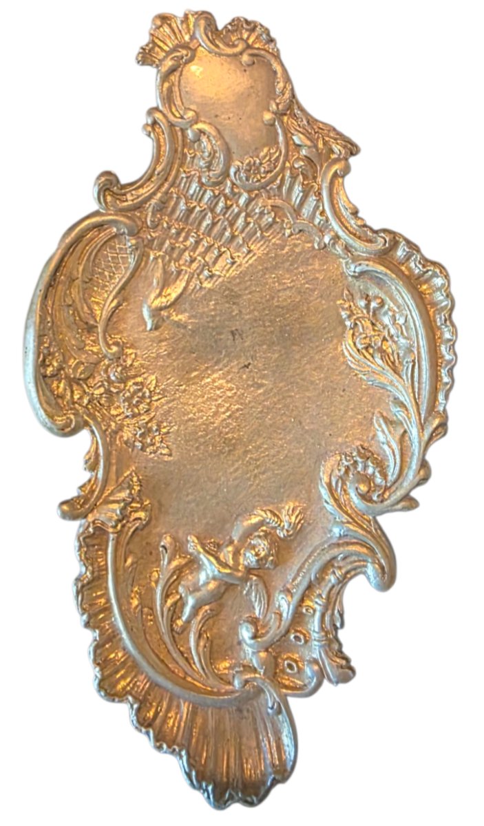 Pair Of Decorative Gilded Bronze Plaques In The Louis XV Rococo Style-photo-1