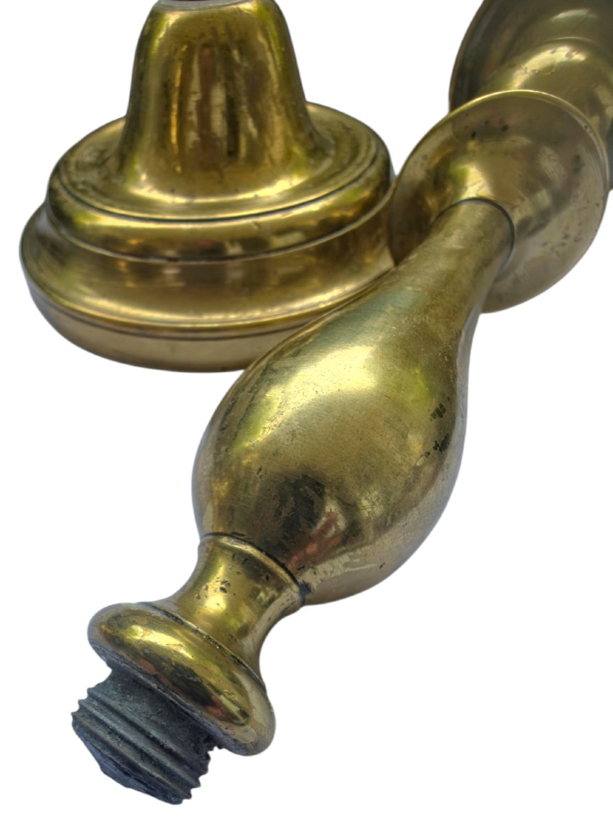 Pair Of 18th-century Candelabra Candleholders -photo-3