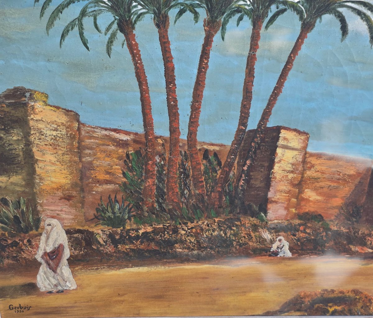 Oil On Canvas, Signed Gerbois Circa 1936-photo-2