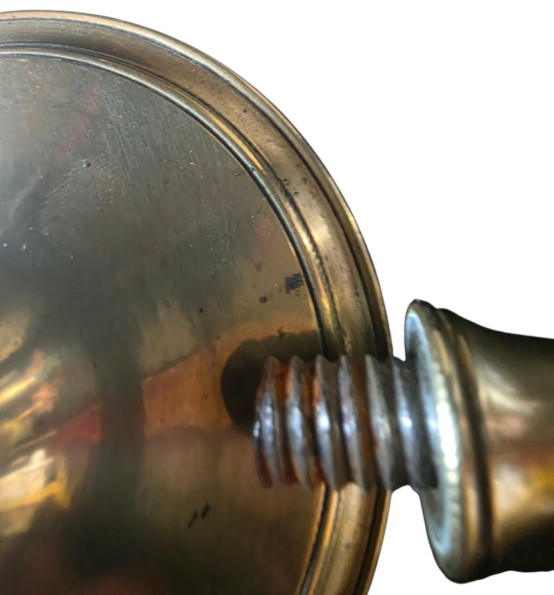 Pair Of 19th-century Napoleon III Candlesticks. In Perfect Condition. Height: 19 Cm; Base Diameter: 9 Cm.-photo-4