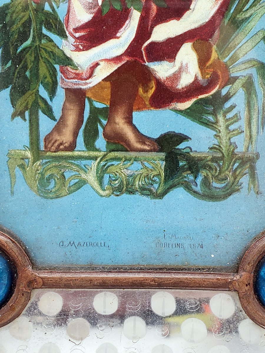  ​paire de vitraux Napoléon III d'après A.J. MAZEROLLE 1874  les Gobelins chromolithographies -photo-5