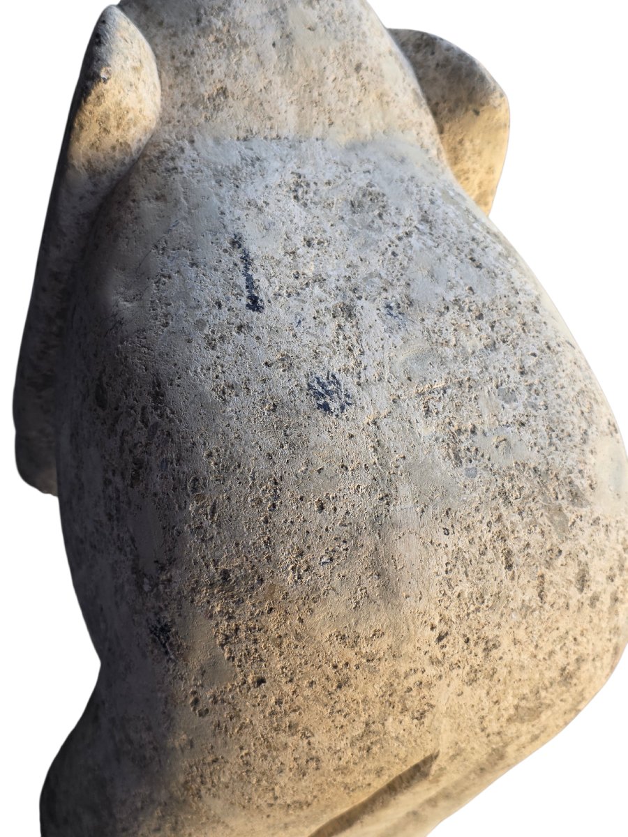 Elephant-shaped Suture Made Of Limestone, Qing Dynasty, 19th Century-photo-4