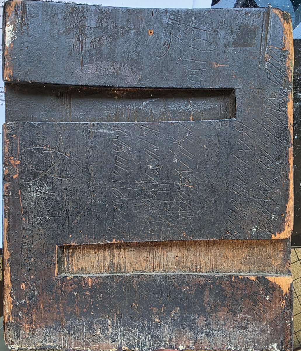 Icône russe ancienne sur bois Christ en Majesté et Saints 36 x 26 cm ​ ​authentique-photo-6
