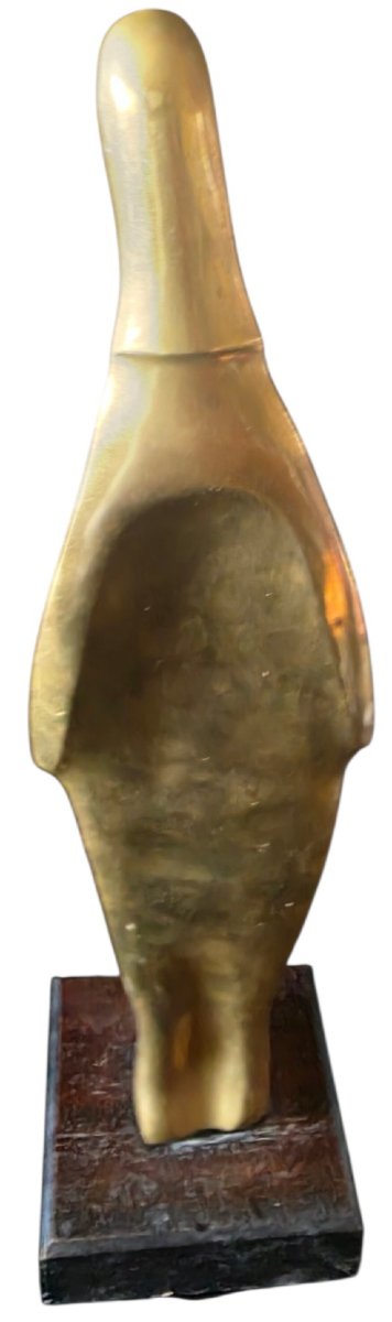  Sculpture Statuette Vierge en prière bronze sur socle bois Hauteur 36 cm  ​Superbe statuette-photo-3