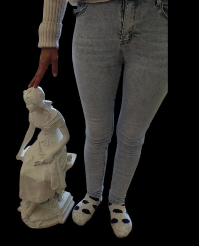   Antique Parian Porcelain Biscuit Sculpture Of Cinderella By Auguste Moreau, Stamped "paris"  -photo-2