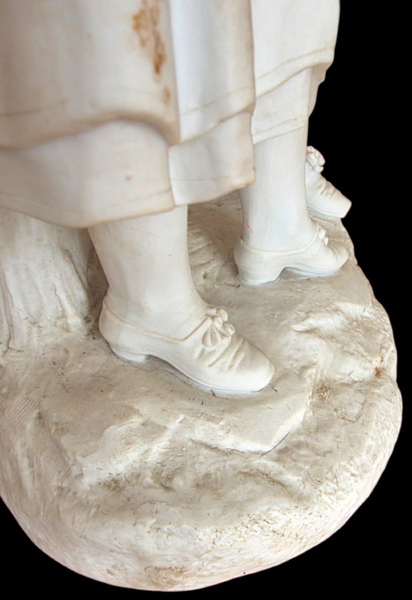  Grand groupe en biscuit de porcelaine parian de Vion & Baury Hauteur 51cm  XIXᵉ siècle -photo-4