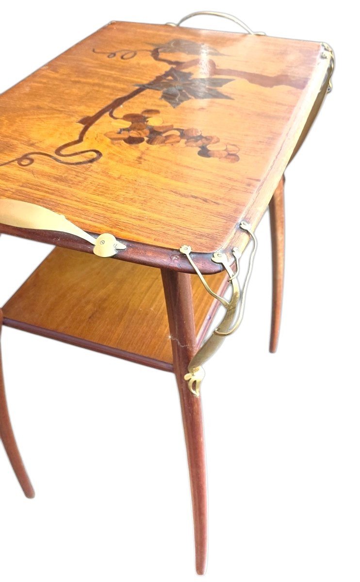 Table volante Art Nouveau par Léon BÉNOUVILLE 1860 1909 avec signature circa 1900 ​-photo-4
