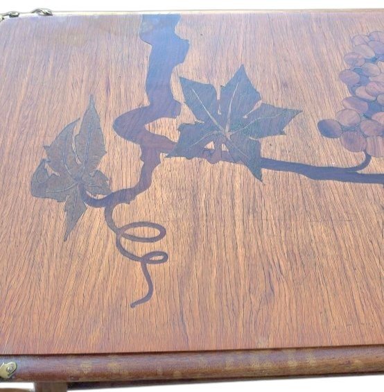 Table volante Art Nouveau par Léon BÉNOUVILLE 1860 1909 avec signature circa 1900 ​-photo-2