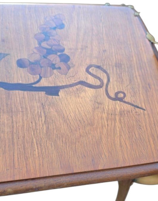 Table volante Art Nouveau par Léon BÉNOUVILLE 1860 1909 avec signature circa 1900 ​-photo-4