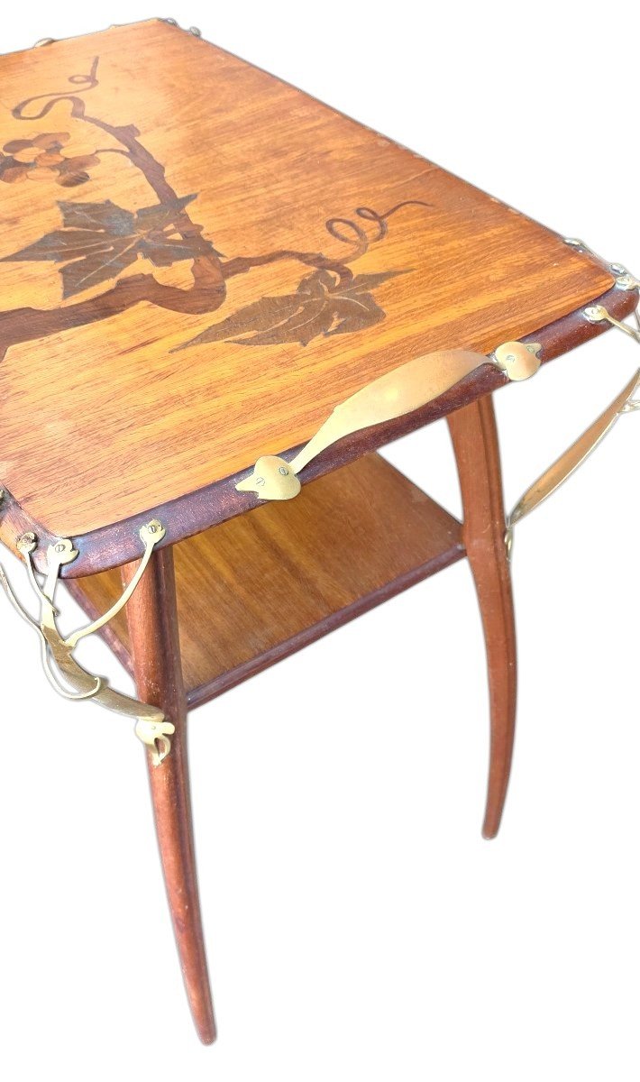 Table volante Art Nouveau par Léon BÉNOUVILLE 1860 1909 avec signature circa 1900 ​-photo-5
