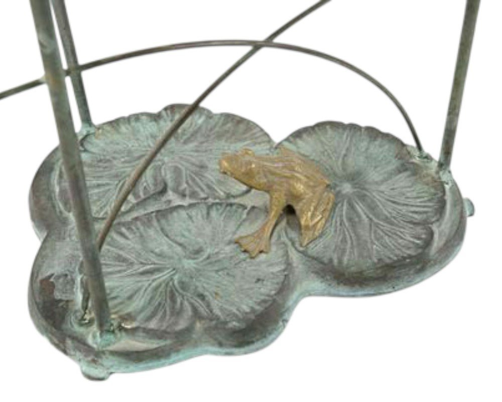 Jivko Sedlarski Piétement table basse bronze patine verte Thème Aquatique Grénouille-photo-2