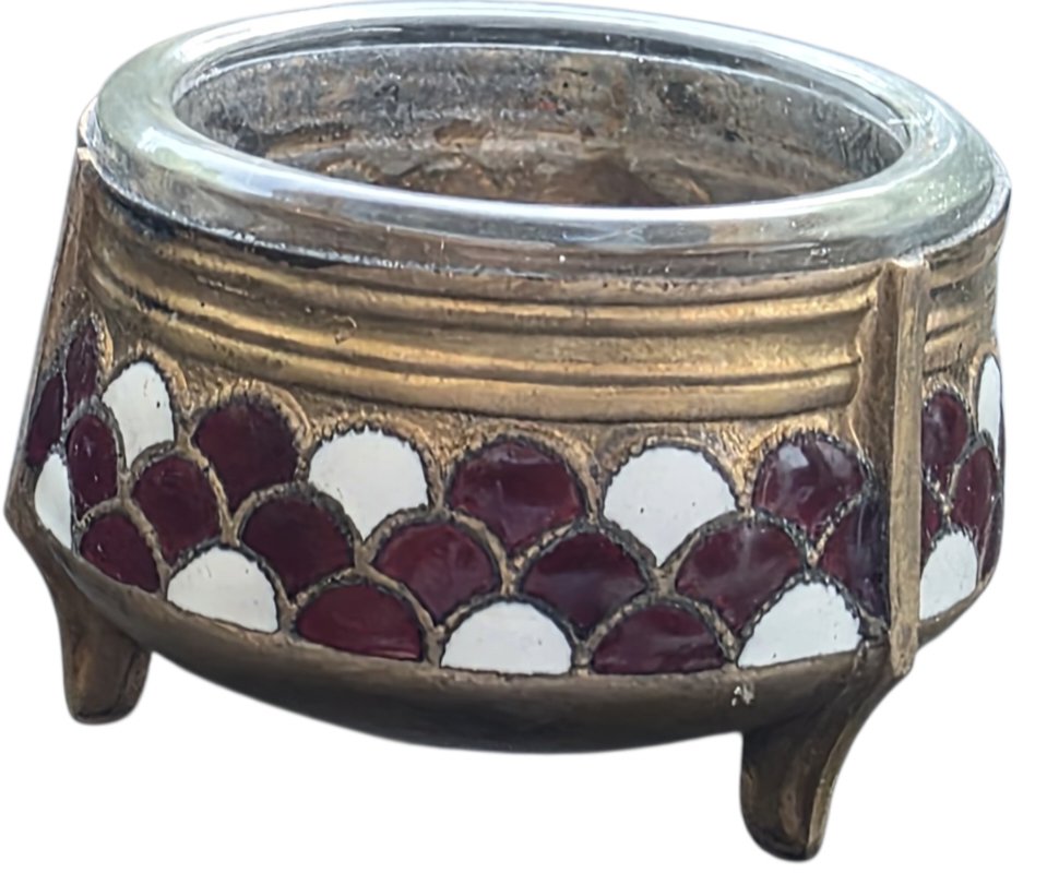  Rare Soviet Russian Spice Set In 916 Sterling Silver Vermeil And Enamel, 1967 -photo-3