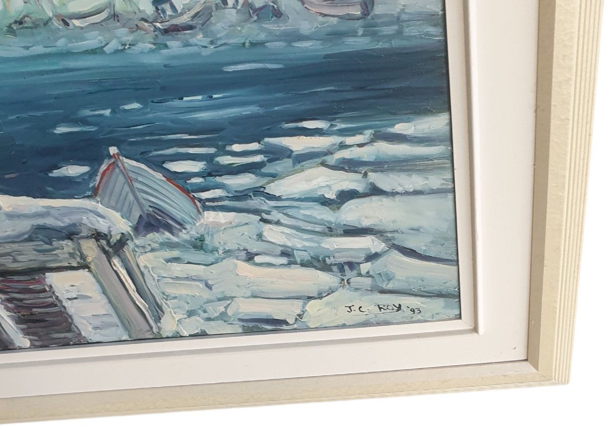  Jean-Claude Roy 1948 Soleil d'Hiver à St Renée 1993 Huile sur toile 51 x 61 cm franco canadien-photo-4