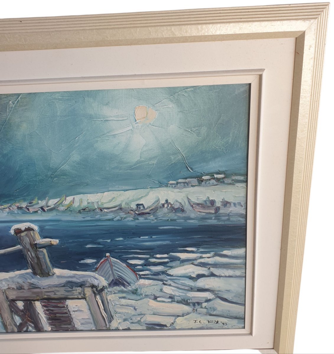  Jean-Claude Roy 1948 Soleil d'Hiver à St Renée 1993 Huile sur toile 51 x 61 cm franco canadien-photo-3