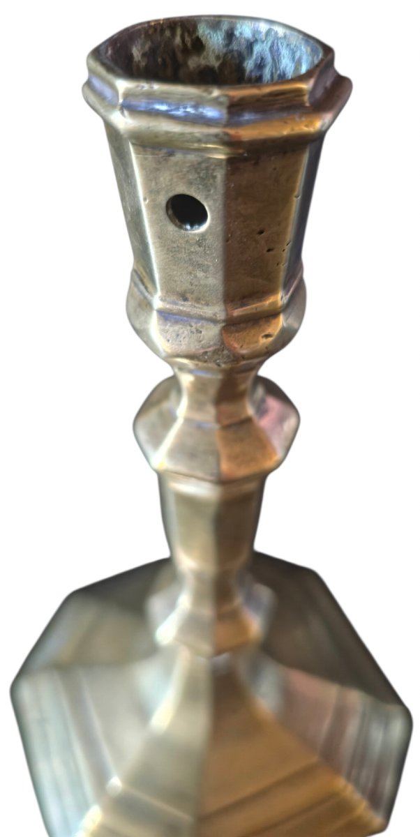  Set Of 4 17th-century Bronze Candlesticks  Louis XIV Period  -photo-1
