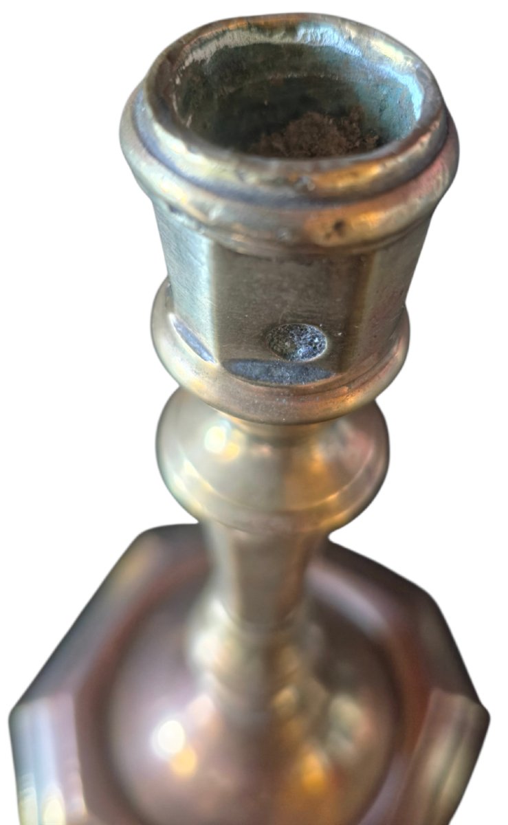  Set Of 4 17th-century Bronze Candlesticks  Louis XIV Period  -photo-2