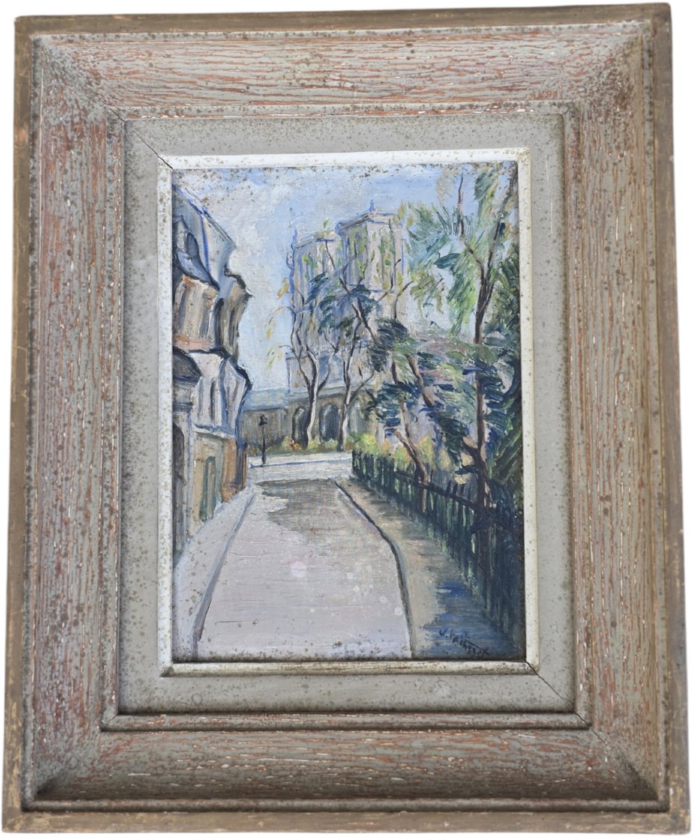  Tableau de J. Vackeret Vue de Montmartre Paris école de Paris  