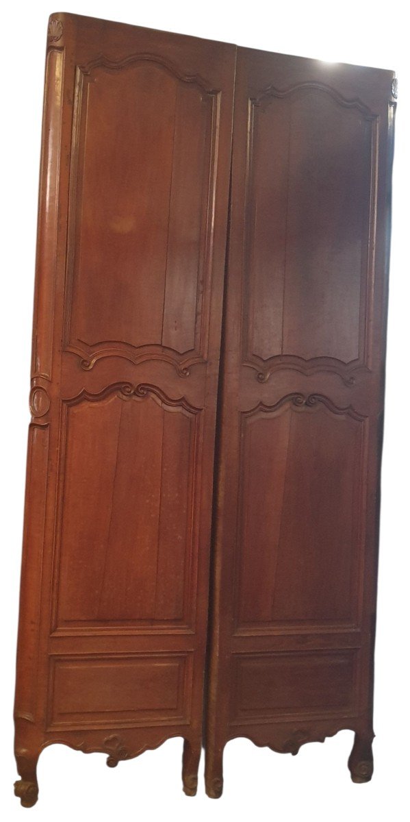 Monumentale Armoire de Mariage Régionale Cerisier d’Époque XVIIIe Provenance Gironde 800E-photo-3