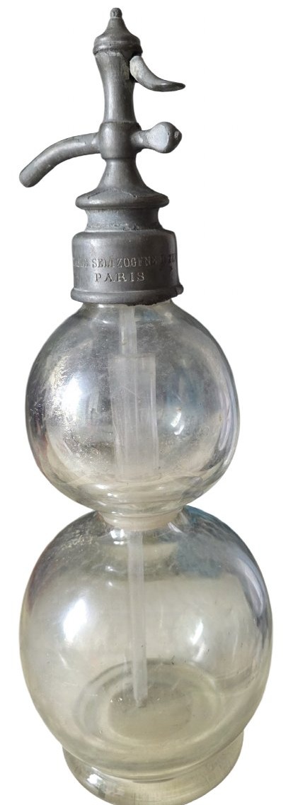  Siphon seltzogène ancien D. FÈVRE Paris –XIXe siècle Déco industrielle -photo-2