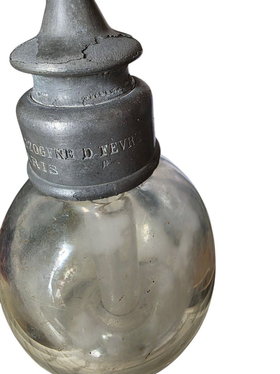  Siphon seltzogène ancien D. FÈVRE Paris –XIXe siècle Déco industrielle -photo-2