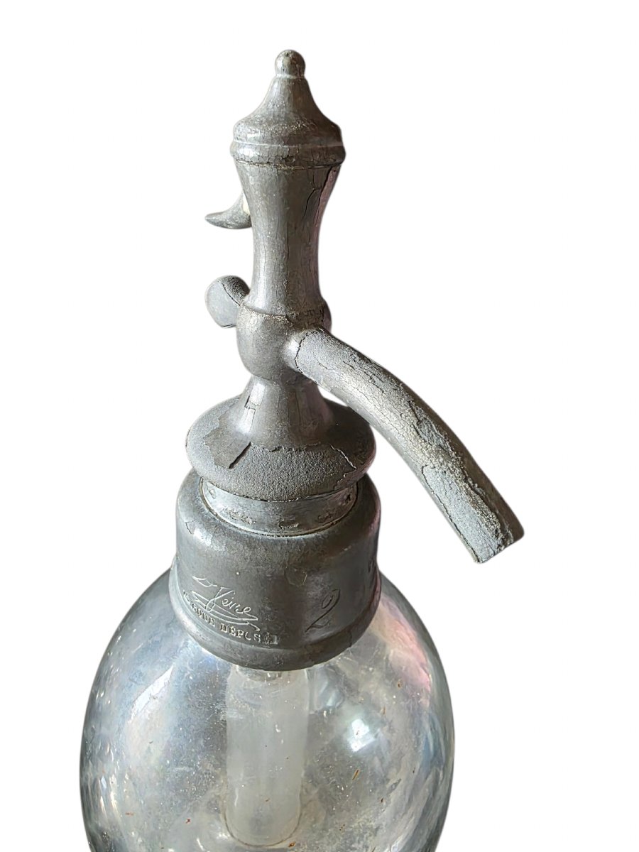  Siphon seltzogène ancien D. FÈVRE Paris –XIXe siècle Déco industrielle -photo-4